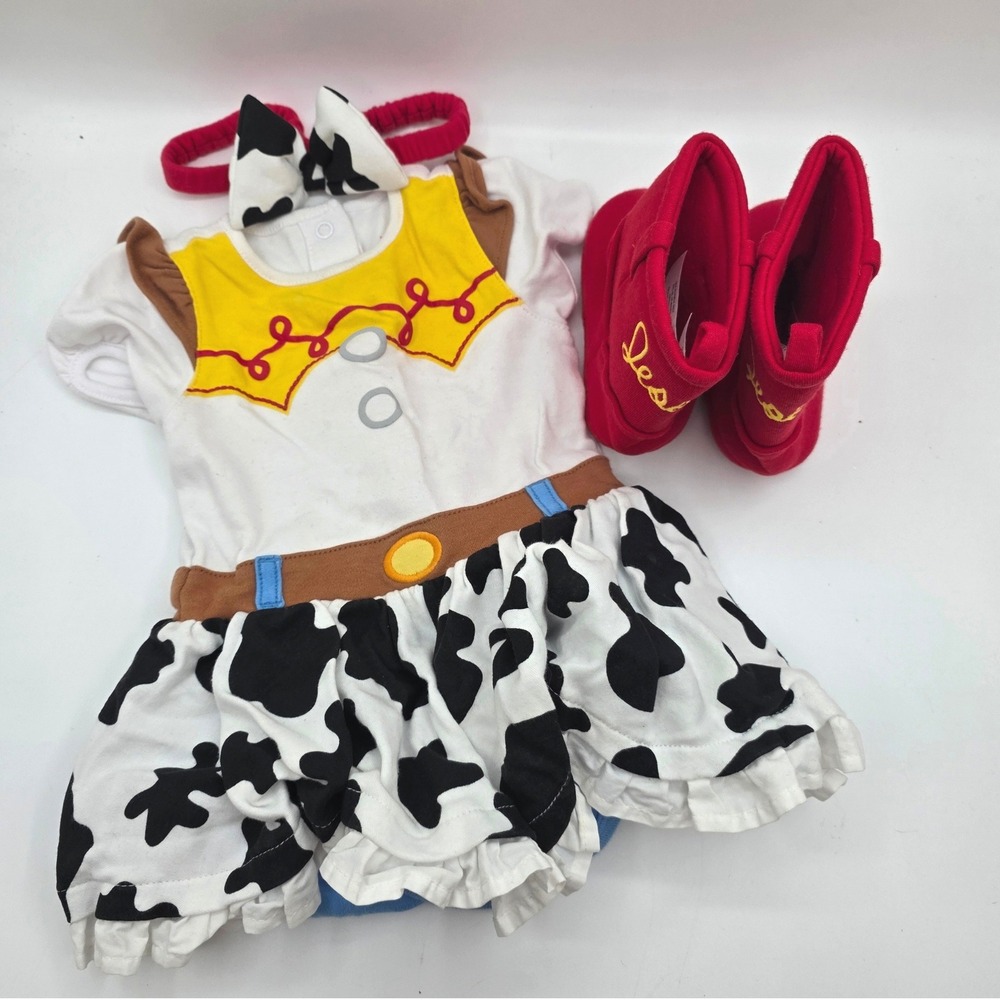 Disney Baby Jessie Toy Story Costume Bodysuit Boots Headband Set 12-18M
